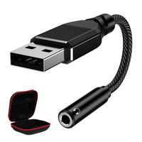APETOO USB 3.5mm Jack Audio Adapter Black