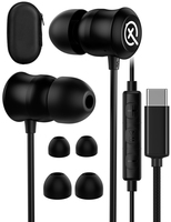 APETOO USB C Headphones for Samsung S20 FE S21 Ultra Black